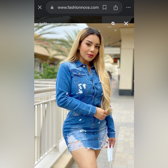 NWT- Denim Dress - Picture 4 of 9